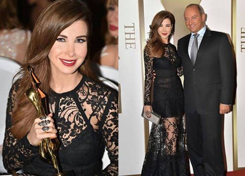 نانسي عجرم تتألق في BIAF بفستان ايلي صعب