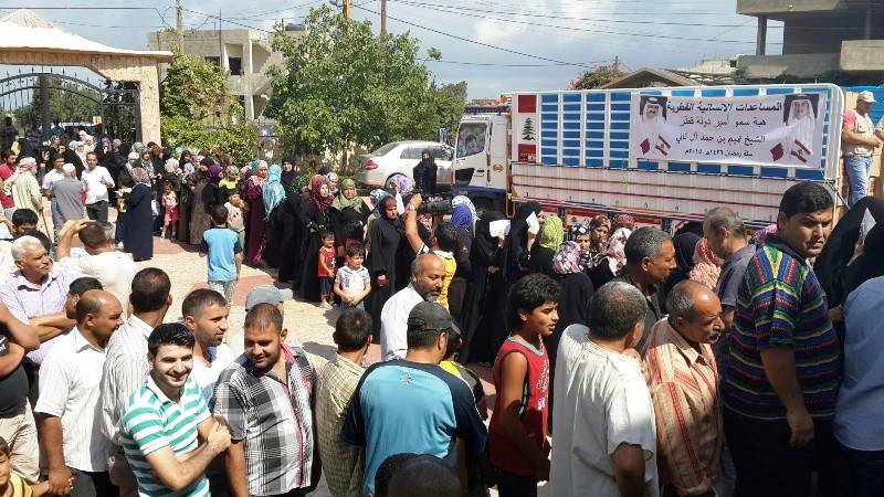 توزيع سلل غذائية على 500 الف لاجىء سوري