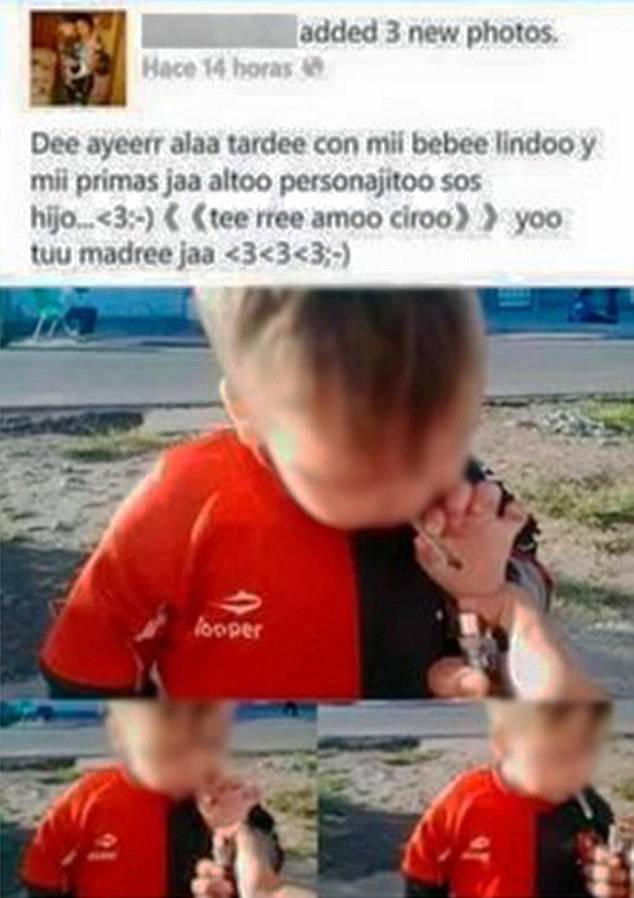 بالصورة: أرغمت طفلها على تدخين السجائر وشرب الكحول!
