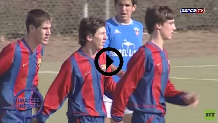 بالفيديو.. ميسي يتألق في فريق شباب "برشلونة"