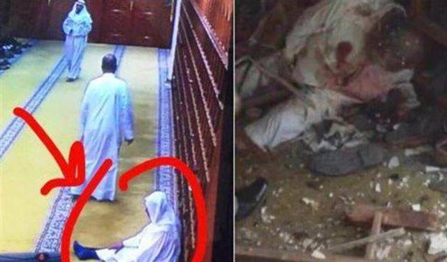صورة مسن قبل لحظات من تفجير الكويت وبعده