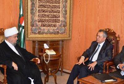 قبلان اتصل بالأسد مُعزياً بناصيف 
وعرض مع علي الأوضاع في المنطقة