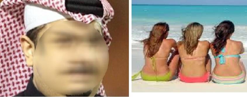 مومسات يهاجمن امير سعودي على شاطئ 