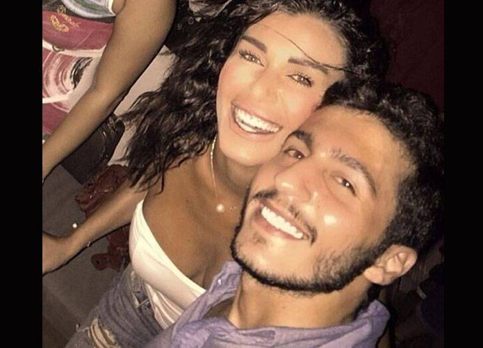 نادين الراسي برفقة شقيقها "سباستيان"