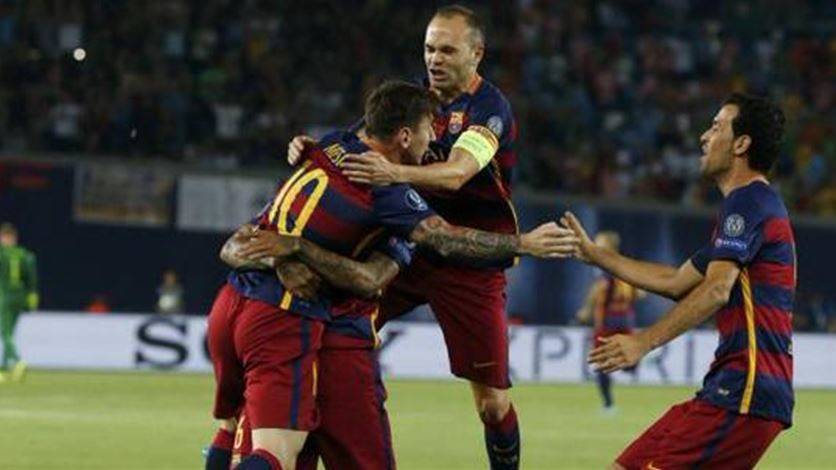 برشلونة بطلاً لكأس السوبر الاوروبية