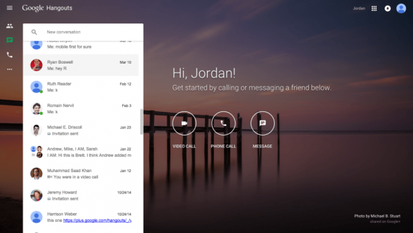 جوجل تُطلق نسخة الويب من تطبيق المحادثة Google Hangouts