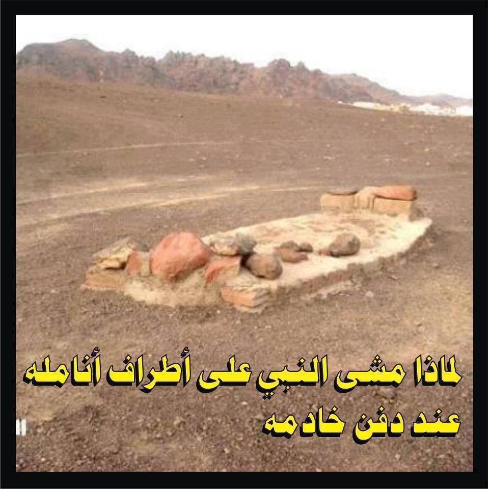 لماذا مشى النبي على أطراف أنامله عند دفن خادمه ثعلبه ؟؟؟