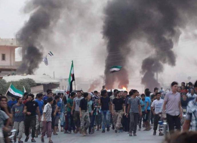 "مظاهرات وعصيان" في ريف حلب ضد ممارسات النصرة