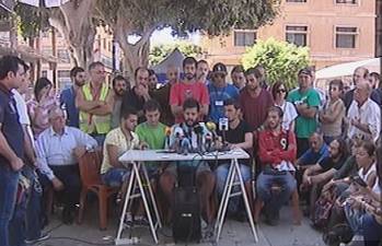 فك الاضراب أمام وزارة البيئة