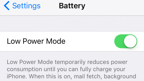 طريقة تفعيل نمط الطاقة المنخفضة للبطارية على iOS 9