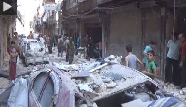 بالفيديو.. مجزرة جديدة للجماعات الارهابية في حلب