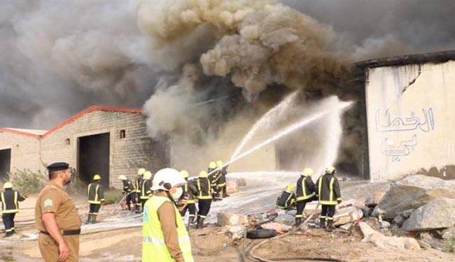 حريق هائل في مستودعات بمكة المكرمة