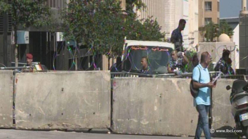 اقفال مجمل الطرقات المؤدية الى ساحة الشهداء