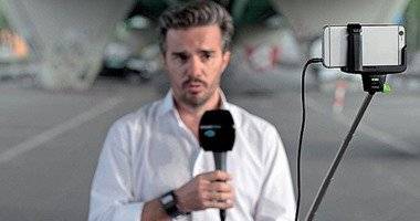 كاميرات هواتف "آي فون" و”سيلفي ستيك” وسائل للنقل التلفزيوني المباشر