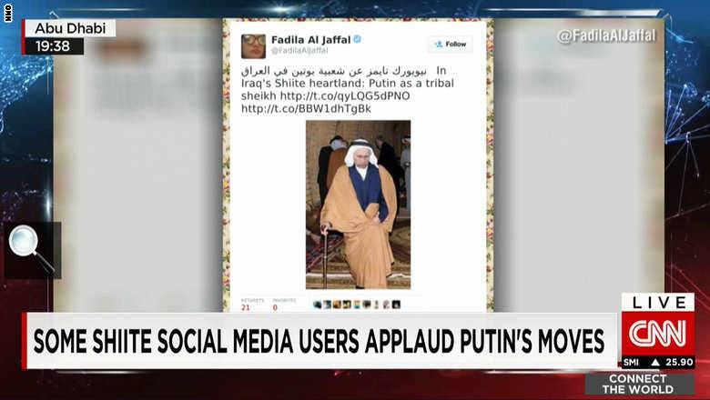 نشطاء شيعة يرحبون بتدخل بوتين في سوريا ويلقبونه بـ"الشيخ ابو علي بوتين"..