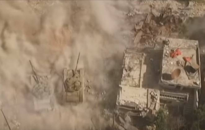 بالفيديو.. شاهد طائرة من دون طيار ترصد تقدم الجيش العربي السوري