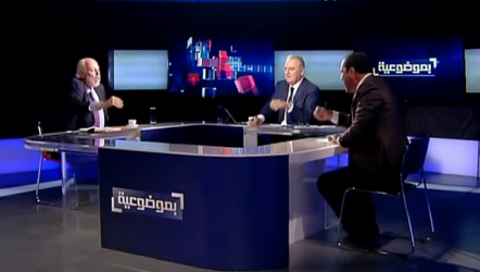 بالفيديو: شتائم وتراشق كلامي في برنامج تلفزيوني