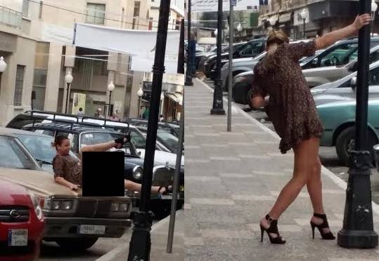 بالصور.. فتاة تقوم بفعل فاضح على بولفار زحلة