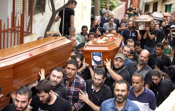تشييع ضحايا آل صفوان في الأوزاعي