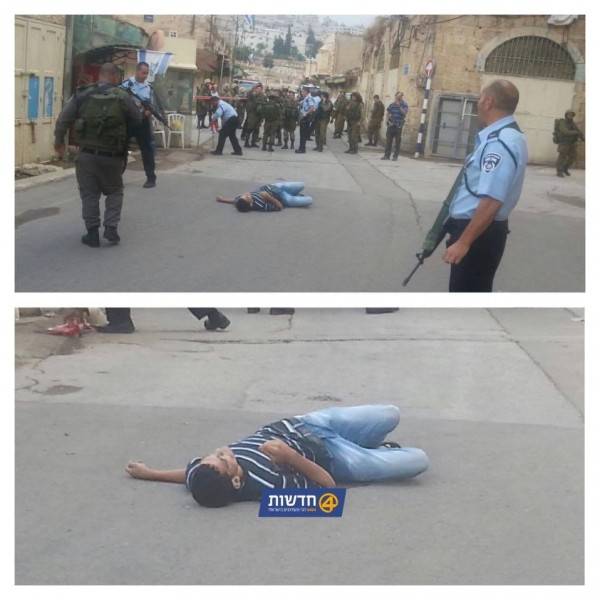 بالصور الجيش الاسرائيلي يعدم شابا فلسطينيا في الشارع