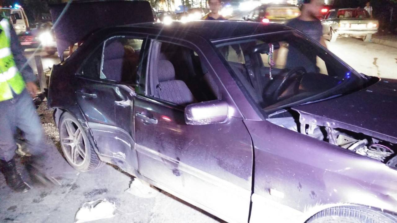 بالصور.. جريح في حادث في شارع حسام الدين الحريري في صيدا