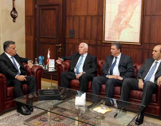 ابراهيم استقبل الأحمد وسفير فلسطين