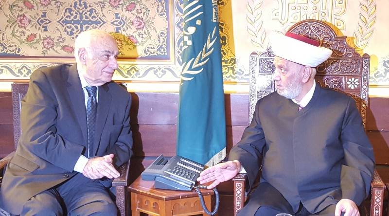 مفتي الجمهورية استقبل معين المرعبي ورزق واتصل بشبطيني معزيا