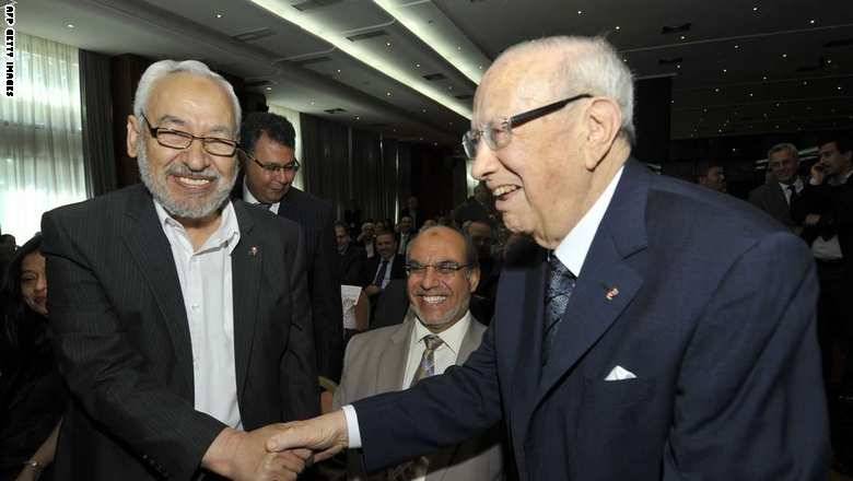 الغنوشي يدعم السبسي ويؤكد مساندة النهضة للحكومة التونسية