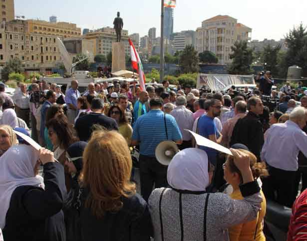 اعتصام لهيئة التنسيق النقابيّة في رياض الصلح :
لإدراج السلسلة على جدول أعمال الهيئة العامة للمجلس
ورفض فتات يتمثل بزيادة غلاء معيشة هزيلة
