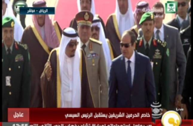 خادم الحرمين الشريفين يستقبل «السيسي» في السعودية