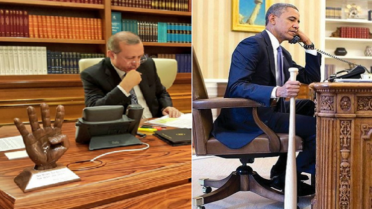 أوباما وأردوغان بين مضرب البيسبول وشعار 