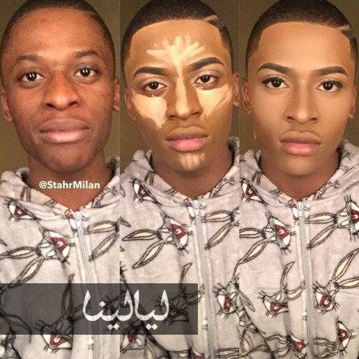 5 رجال يتفوقون على النساء بتطبيق مكياج الكونتور!