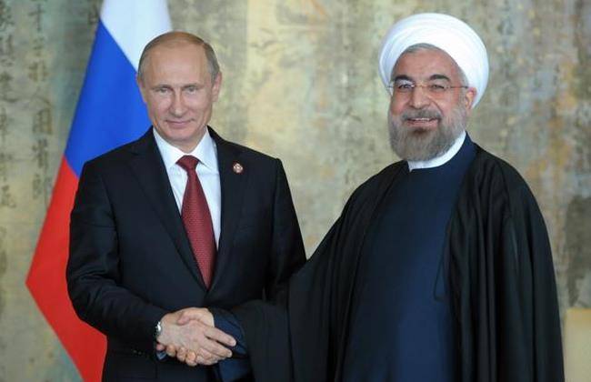 بدء لقاء بين الرئيس الروسي فلاديمير بوتين ونظيره الإيراني حسن روحاني في طهران