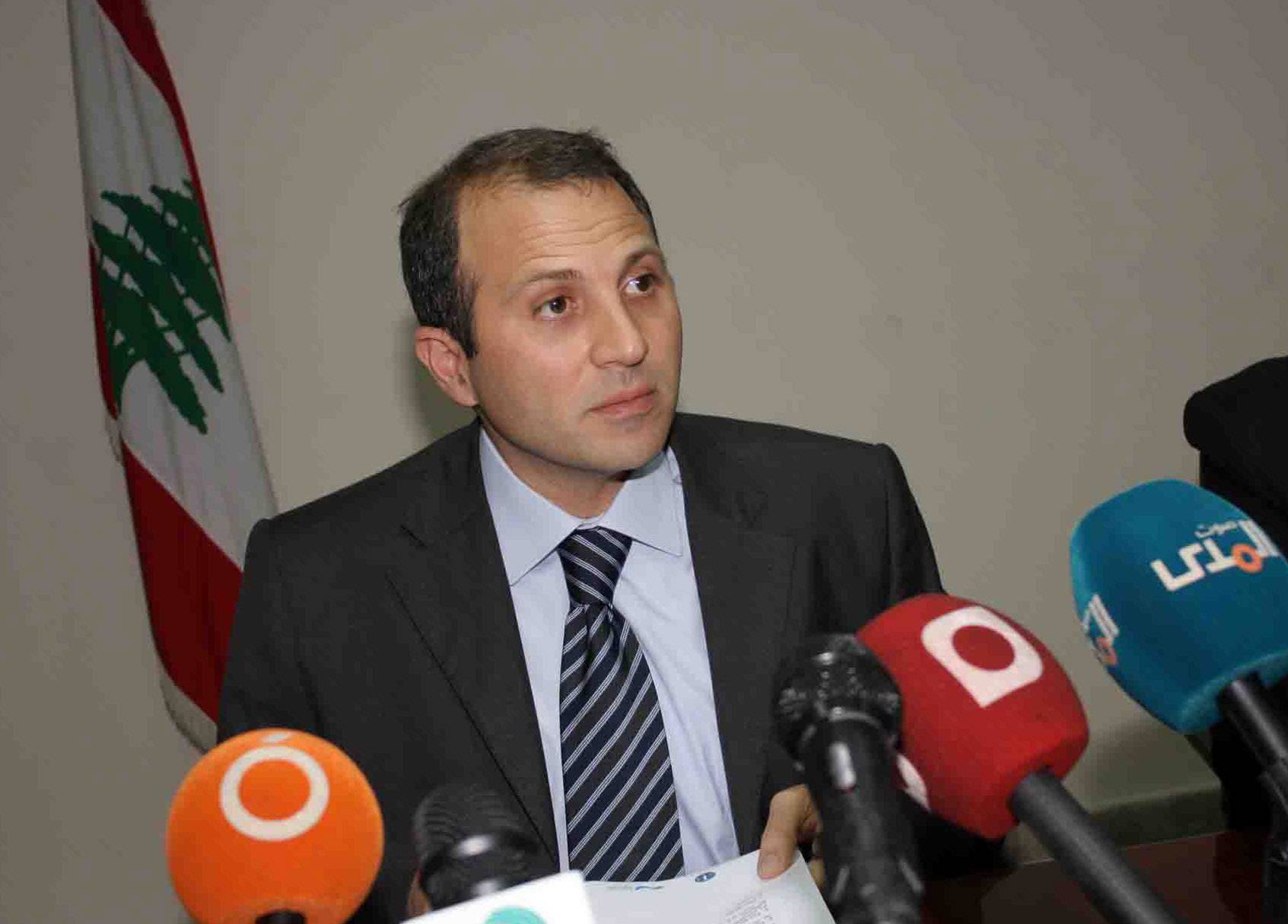 باسيل: من يخطط لترحيلنا لن يفلح لاننا متجذرون بأرضنا ومؤمنون بلبنان