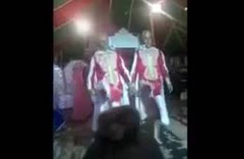 سقوط مروّع لعروس في ليلة زفافها!! شاهد..