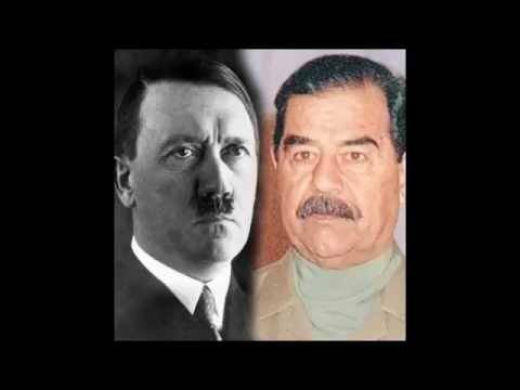 بالفيديو اسطورتا العالم  : صدام قاهر المجوس وهتلر قاهر اليهود