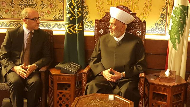 دريان يستقبل استقبل سفير تونس ووفدا من قيادة فتح