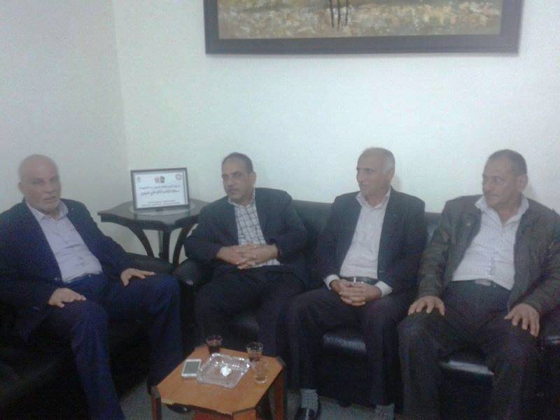 خريس استقبل وفدا من التحرير الفلسطينية