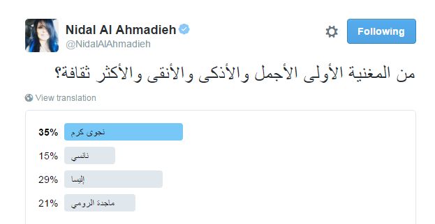 نضال الأحمدية : نجوى كرم الاولى