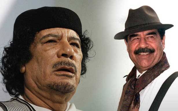 صدام حسين ومعمر القذافي !