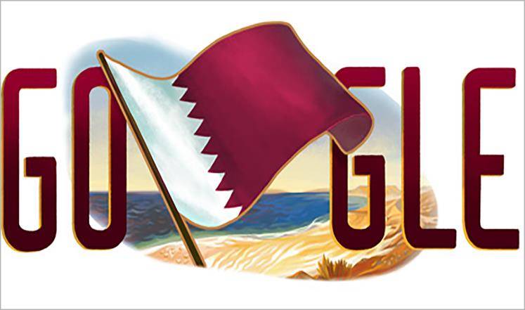 في يومها الوطني.. علم قطر يزين شعار غوغل