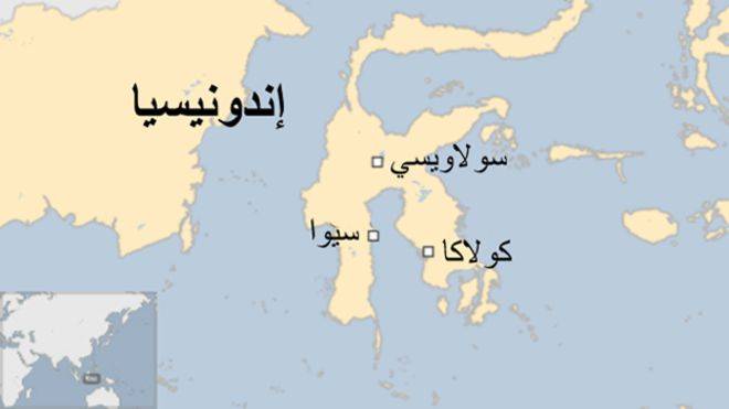 محاولات لانقاذ سفينة جانحة في اندونيسيا