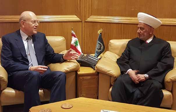 رحّب بإعلان التحالف الإسلامي ضدّ الارهاب
ميقاتي زار دريان وقبلان: لا انتخابات رئاسيّة