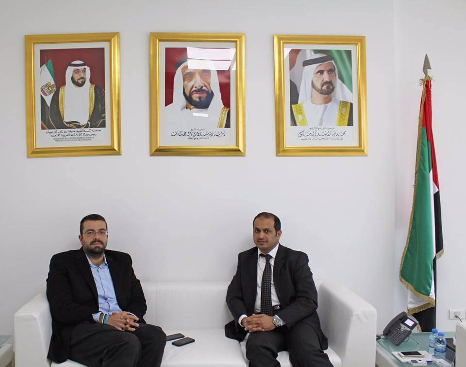 الشامسي استقبل احمد الحريري