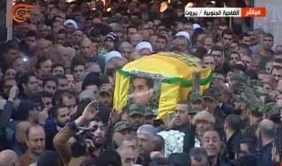 تشييع حاشد لسمير القنطار في الضاحية الجنوبية