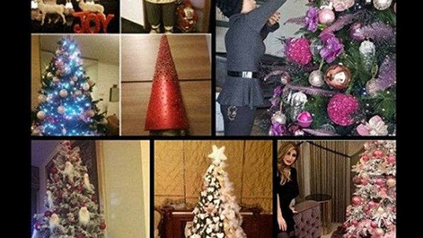 خاص بالصور: شجرة عيد الميلاد في منازل النجمات.. من الأجمل؟