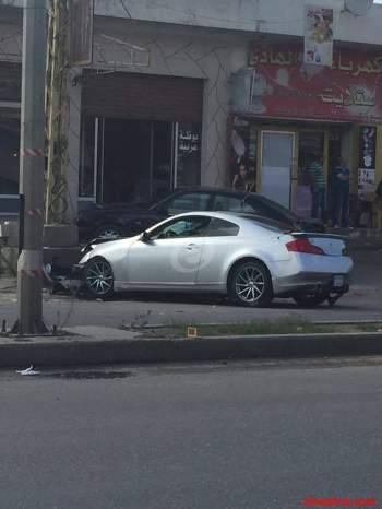 جريحان نتيجة حادث صدم على تقاطع السان جورج مقابل فندق فينيسيا