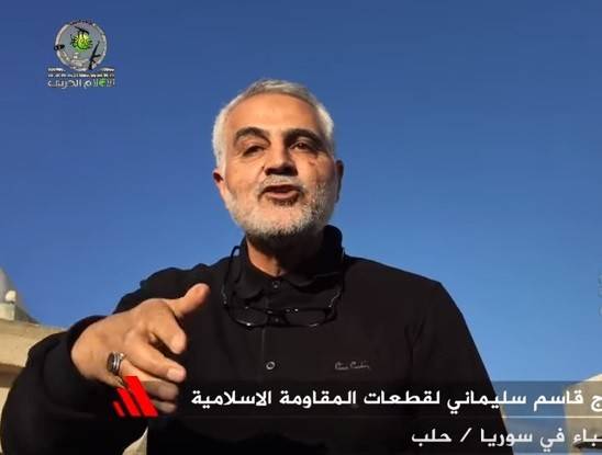 بالفيديو اللواء قاسم سليماني يحدث المقاتلين في حلب بالعربية