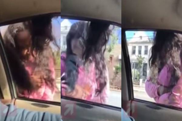 جر صديقته بسيارته بعد أن أغلق النافذة على شعرها... فيديو