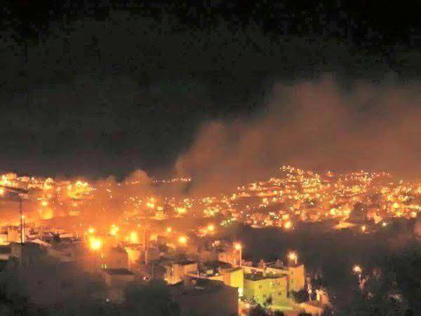 بالصور.. القطيف تشتعل.. سحب دخان واشتعال حافلات احتجاجاً على إعدام السعودية لـ”النمر”